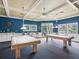 Relax in this billiard room with two pool tables, complemented by stylish lighting and comfortable seating at 1015 S Pointe Alexis Dr, Tarpon Springs, FL 34689