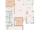 Detailed floor plan highlighting the layout of a home with bedrooms, bathrooms, living area, and kitchen at 1015 S Pointe Alexis Dr, Tarpon Springs, FL 34689