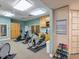 Well-equipped gym featuring cardio machines, weights, and storage lockers for a convenient workout at 1015 S Pointe Alexis Dr, Tarpon Springs, FL 34689