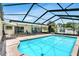 Screened-in pool area with patio seating offers a private outdoor retreat at 1403 Garden Ave, Tarpon Springs, FL 34689