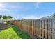 Fenced backyard offers privacy and space, complete with green grass for outdoor activities at 1747 Wood Brook St, Tarpon Springs, FL 34689