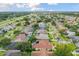 Aerial shot showcases the neighborhood's green spaces, mature trees, and proximity to local routes at 1831 Stable Trl, Palm Harbor, FL 34685