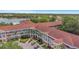 Stunning aerial view of the condo complex, showcasing its beautiful surroundings at 2021 Shangrila Dr # 14, Clearwater, FL 33763