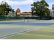 Well-maintained tennis courts surrounded by lush greenery, perfect for active residents at 2021 Shangrila Dr # 14, Clearwater, FL 33763