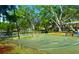 Outdoor basketball court surrounded by lush greenery and trees, offering recreational space at 3086 Pointer Dr, Palm Harbor, FL 34683