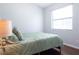 Cozy bedroom featuring light walls, wood floors, and a light-filled window view at 320 Crosswinds Dr, Palm Harbor, FL 34683