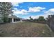 Expansive fenced backyard with screened-in patio, perfect for outdoor entertaining and relaxation at 37437 Laurel Hammock Dr, Zephyrhills, FL 33541