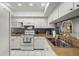 Bright kitchen featuring white appliances and cabinets and a large double basin sink at 5157 Silent Loop # 214, New Port Richey, FL 34652