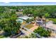 Enjoy this aerial view showcasing the property's in-ground pool, ample backyard space, and lush surroundings at 5324 3Rd N Ave, St Petersburg, FL 33710