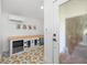 Bright dog room with custom dog kennels, stylish flooring, and A/C unit at 5610 N River Shore Dr, Tampa, FL 33603
