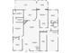 Detailed floor plan showcasing the layout of the home, including the living room, bedrooms, and lanai at 640 Kenneth Way, Tarpon Springs, FL 34689