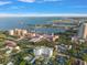 Aerial view of waterfront community and the Loews Don CeSar Hotel from the sky at 700 Beach Ne Dr # 705, St Petersburg, FL 33701