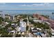 A scenic aerial view of the cityscape with ocean views and lush greenery at 700 Beach Ne Dr # 705, St Petersburg, FL 33701