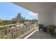 City view balcony showing the scenic skyline and a glimpse of the vibrant cityscape at 700 Beach Ne Dr # 705, St Petersburg, FL 33701
