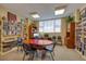 Comfortable meeting room featuring a conference table, bookshelves, and natural lighting at 700 Beach Ne Dr # 705, St Petersburg, FL 33701