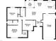 Layout of a house showcasing the arrangement of the bedrooms, kitchen, and living room at 7517 Oxwood St, North Port, FL 34287