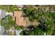 Aerial view of property with mature trees and lush landscaping, offering privacy and shade at 111 Orangeview Ave, Clearwater, FL 33755