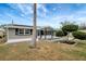 Inviting front porch featuring decorative support columns and landscaping with a palm tree at 1516 Roundtree Rd, Holiday, FL 34690