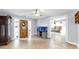 Foyer with tile floor and decorative stained glass front door at 1641 Thompson Rd, Lithia, FL 33547