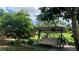 Charming backyard with a cozy swing set amidst lush greenery and mature trees at 16505 Lake Heather Dr, Tampa, FL 33618