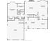 This floorplan showcases the layout of the home with a living room, kitchen, bedrooms, and bathrooms at 2512 Rustic Oaks Dr, Lutz, FL 33559