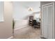 Cozy loft space, perfect for a home office, featuring neutral carpet and natural light at 2512 Rustic Oaks Dr, Lutz, FL 33559