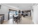 Dining nook is adjacent to the kitchen and features a sliding glass door with pool views at 2517 Cumberland Cliff Dr, Ruskin, FL 33570