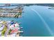 Expansive aerial view of a coastal neighborhood with waterfront homes and boat docks on the Intracoastal Waterway at 326 176Th Avenue Cir, Redington Shores, FL 33708