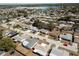 Aerial view of a neighborhood featuring charming homes, waterfront access, and lush greenery in a vibrant community at 3530 Umber Rd, Holiday, FL 34691