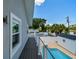 Outdoor deck boasts views of the pool area and surrounding neighborhood at 3801 Huntington Ne St, St Petersburg, FL 33703