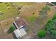 Bird's eye view of a serene home set on a sprawling, tree-lined property at 39427 Comstock Ln, Zephyrhills, FL 33540
