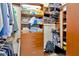 Spacious walk-in closet with custom organizers, shelving, and hanging rods for ample storage at 4949 Marble Springs Cir, Wimauma, FL 33598