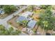 Aerial view of a residential neighborhood; home has detached two car garage and fenced yard at 5101 13Th S Ave, Gulfport, FL 33707