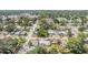 Wide aerial view of a residential neighborhood; home has detached two car garage at 5101 13Th S Ave, Gulfport, FL 33707