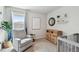 Bedroom with comfortable chair and neutral decor creates a soothing atmosphere at 5437 Del Coronado Dr, Apollo Beach, FL 33572