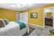 Well-lit bedroom featuring tile flooring, a ceiling fan, and a closet at 7242 55Th N Ave, St Petersburg, FL 33709