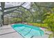 Inviting screened pool with lush greenery and shaded privacy at 7649 Nottinghill Sky Dr, Apollo Beach, FL 33572