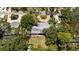 Overhead shot of home showing landscaped circle driveway and backyard at 8239 26Th N Ave, St Petersburg, FL 33710