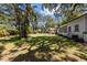 Serene backyard with mature trees offering ample shade and a peaceful outdoor retreat at 8239 26Th N Ave, St Petersburg, FL 33710