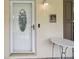 Close-up of the front door and decorative details at 1703 Ryan Dr, Lutz, FL 33549