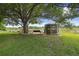 Charming gazebo in the backyard with lake views and a relaxing atmosphere at 1703 Ryan Dr, Lutz, FL 33549
