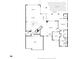 Detailed first floor plan with kitchen, living room, primary bedroom, pool, and garage dimensions at 14 Sunset Bay Dr, Belleair, FL 33756