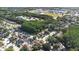 Neighborhood aerial showing well-manicured lawns, mature trees, and the community's convenient location at 16107 Dawnview Dr, Tampa, FL 33624