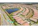 Extensive residential neighborhood showcases a community with multiple ponds and manicured landscaping at 17249 Star Banks St, Wimauma, FL 33598