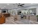Bright and airy office space with stunning views of the pool and lake, creating a productive workspace at 297 Lakeview Dr, Tarpon Springs, FL 34689