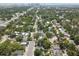 An aerial view showcases this neighborhood's proximity to downtown with tree-lined streets and charming homes at 3806 N Tampa St, Tampa, FL 33603