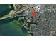 Aerial view showing Beach Park neighborhood waterfront property near Beach Park Isles, Culbreath Isles, and Culbreath Heights at 4 W Spanish Main St, Tampa, FL 33609
