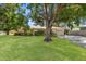 Charming one-story home featuring a green lawn and mature trees, offering shade and curb appeal at 4465 1St Ne Way, St Petersburg, FL 33703