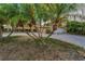 Single-story home featuring mature palm trees and a brick paved driveway at 4772 Dover Ne St, St Petersburg, FL 33703