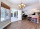 Open floor plan with view of the kitchen and breakfast bar at 5058 Westlake Blvd, Dade City, FL 33523
